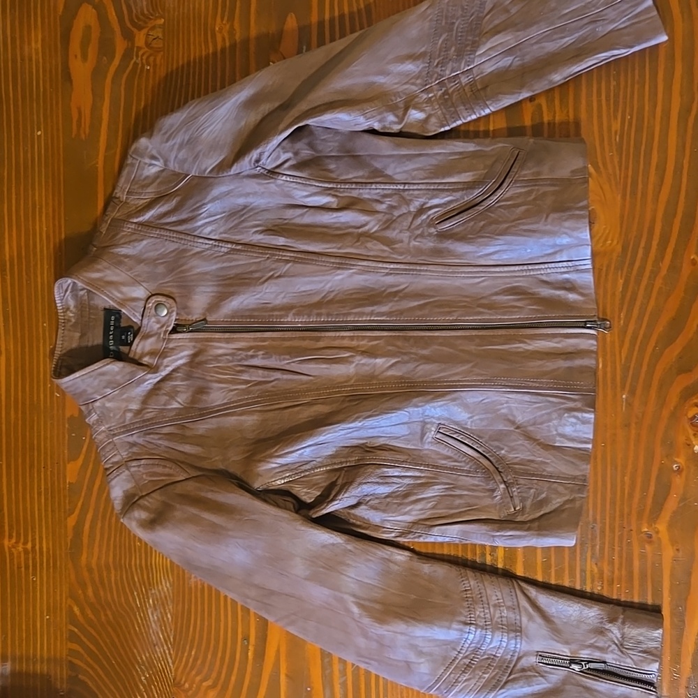 Bagatelle Women's Brown Leather Jacket 10 010430
